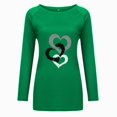 thumbnail image 3 of T-shirts à Manches Longues pour Femmes Time And Tru Mode Femme Décontractée Imprimé Col Rond Ample T-Shirt à Manches Longues Haut Blouse Chandail, 3 of 6