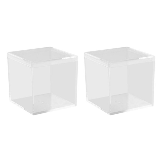 relayinert Mini Organisateur de Colliers en Forme de Bonbon Rangement de Colliers Transparent 10*10*10cm 2Ensemble