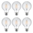 thumbnail image 1 of Westinghouse Lighting 5.5 Watt Cut Glass G25 Dimmable Clear Filament LED Light Bulbs (6-Pack), 1 of 6