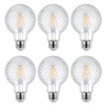 Westinghouse Lighting 5.5 Watt Cut Glass G25 Dimmable Clear Filament LED Light Bulbs (6-Pack)