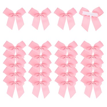 24Pcs Mini Grosgrain Ribbon Bow 2" Self Adhesive Flower Bows Dark Pink