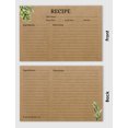 thumbnail image 3 of Inkdotpot 4x6 Inch Recipe Cards (Set of 50) , Thick Double Sided Premium Card Stock- Modern Style Kraft Recipe Notecards for Weddings- Bridal- Baby Shower - Greenery Theme, 3 of 6