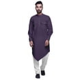 thumbnail image 1 of Atasi Cotton Long Kurta For Men Full Sleeve Indian Kurta Party Festive Wear, 1 of 5