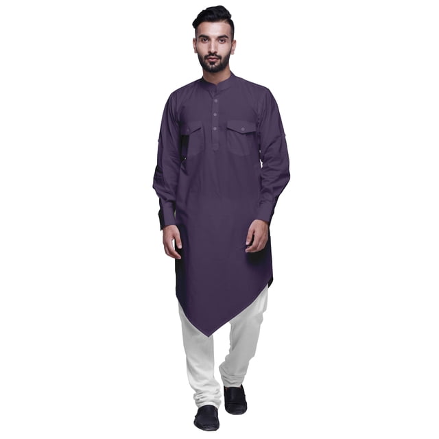 Atasi Cotton Long Kurta For Men Full Sleeve Indian Kurta Party Festive Wear