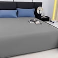 thumbnail image 4 of TOUMENY Solid Color Bed Sheets, Ultra Soft Washable Polyester Fabric, Fitted Sheet for Queen Size Mattress 180x230cm, 4 of 6