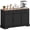 Black, variant on HOMCOM 46.5" Sideboard Buffet Cabinet with 3 Barn Doors and 3 Drawers White