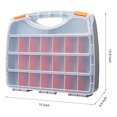 thumbnail image 3 of Small Parts Organizer, 21-Compartment Double Side Tools Organizer Box with 24 Removable Dividers, PP Hardware Storage Box with Safety Latch & Portable Handle for Nuts, Bolts, Screws, Nails, 3 of 6