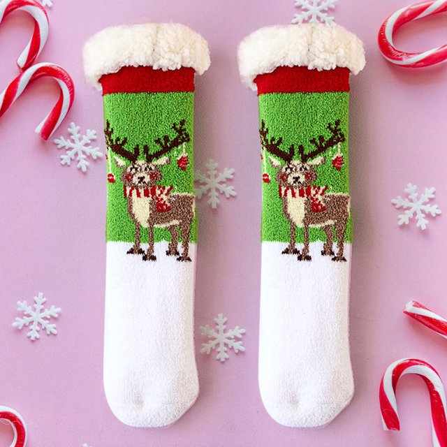 Slipper Socks Home Floor Socks Winter Warm Fuzzy Lined Socks Super Soft Socks Unisex