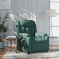 thumbnail image 1 of vidaXL Massage Recliner Chair Dark Green Fabric, 1 of 5