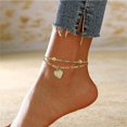 thumbnail image 4 of Heart Initial Beach Bracelets For Women 26 Letters Double Layer Anklet Anklet Bracelets Beach Jewelry, 4 of 9