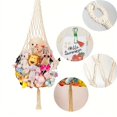 thumbnail image 1 of Novel Stuffed Animal Net Or Hammock Macrame Plush Toy Display One Hook Only, 1 of 4