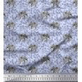 thumbnail image 1 of Soimoi Green Modal Satin Fabric Palm Tree & Sunset Beach Print Fabric by the Yard 42 Inch Wide, 1 of 3