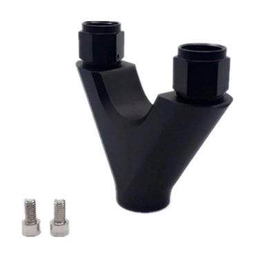 Aluminum 044 Twin Dual Fuel Pump Bracket Billet Y Block Surge Tank Adapter -8AN -10 Fuel Supply System