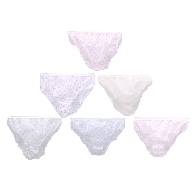 Culottes Jetables Culottes Brèves 7 Pcs/lot Femmes Voyage Imprimé Jetable Enceinte Post-Partum Papier Coton Culottes Brèves