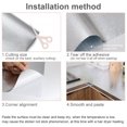 thumbnail image 4 of Kitchen Waterproof Oil Proof Sticker Aluminum Foil 3 4 Self Adhesive Heat Resistant Wallpaper 0.4x10m, 4 of 8
