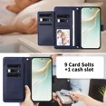 thumbnail image 4 of Book Style Wallet Cover for ASUS Zenfone 11 Ultra, Soft PU Leather, Blue, 4 of 6