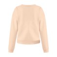 thumbnail image 4 of 2025 Mode pour Femmes Couleur Unie Chandail en Molleton Air Hommes Manches Longues Décontracté O Chandails en Molleton Femmes Col Robe de Chandail en Molleton, 4 of 6