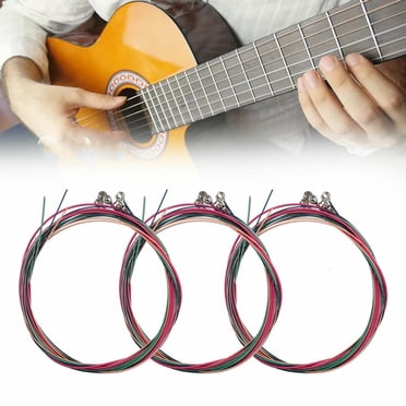 LSLJS 1 Sets Of 6pcs Colorful Acoustic Guitar Strings 1st-6th String Steel Strings, Home Accessories