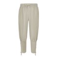 thumbnail image 1 of Mefallenssiah Pantalons pour Femmes Décontractés Femmes Rétro Moyen Âge Leggings Performance Corsaire Pantalons en Coton et Lin Décontractés Liquidation, 1 of 6