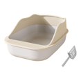 thumbnail image 4 of Bac à Litière pour Chaton, Bac à Litière Anti-Éclaboussures Durable, Bac à Litière pour Chat Détachable, Blanc, 4 of 8