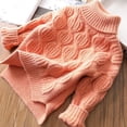 thumbnail image 3 of Zwiiyzr 1-10 Ans Tout-Petits Enfants Bébés Garçons et Filles Chandail Tricoté Blouse Chandail Tendance Mignon Couleur Manches Longues Chaud Col Rond Chandail Orange, 3 of 4