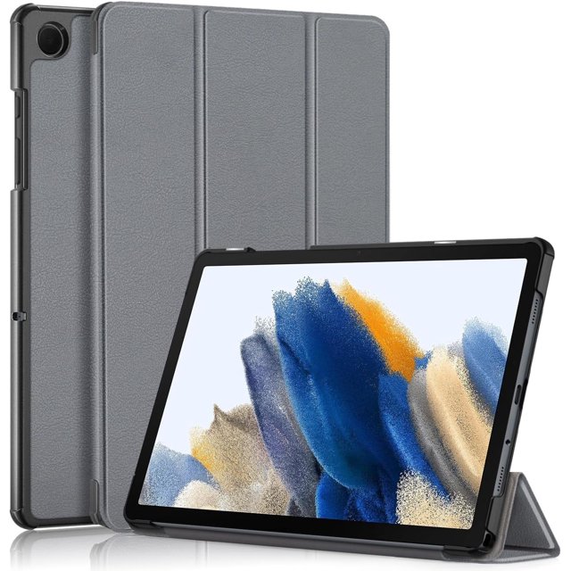 KOMI Slim case pour Galaxy Tab A9+ A9 Plus (Modèle 2023: Sm-X210/x215/x216) Étui Intelligent en Cuir à Rabat 3 Volets Fonction Support étui Arrière Rigide Gris