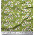 thumbnail image 1 of Soimoi Polyester Crepe Fabric Leaves & Aster Floral Print Fabric by The Yard 52 Inch Wide, 1 of 3