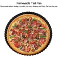 thumbnail image 2 of Removable Pizza Bakeware, 9 Inch Black Round High-carbon Steel Removable Tart Pan, Quiche For Cakes Baking Pizza Tarts, 2 of 8