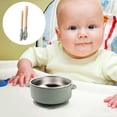 thumbnail image 2 of Btomtd Ensemble de Couverts pour Enfants Bol Silicone de Qualité Alimentaire Doublure Intérieure en Acier Inoxydable Bol Alimentaire Ensemble de Trois Pièces, Vert Armée, 2 of 5