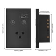 thumbnail image 3 of Mistaha Multi-functional Smart Wall Light Switch with Type-C/USB/US Plug Outlets, WiFi Control, Tempered Glass Panel, Timer, and Group Sharing - Black US Plug 1 Way, 3 of 7
