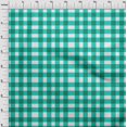 thumbnail image 4 of oneOone Velvet Turquoise Green Fabric Gingham Check Sewing Material Print Fabric By The Yard 58 Inch Wide, 4 of 4