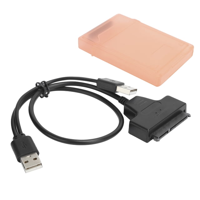 Boîtier de Disque 2.5 Po, Compatibilité Haute Vitesse Câble de Disque Dur Double Interfaces Stable pour HDD SSD 2.5 Po Rouge