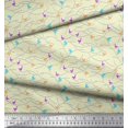 thumbnail image 3 of Soimoi Silk Fabric Bird Artistic Decor Fabric Printed Yard 42 Inch Wide, 3 of 3