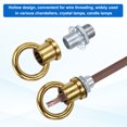 thumbnail image 4 of Uxcell 18Lb Load Lamp Female Loop Holder 4 Set M10 Fine Thread Lifting Eye Nut Hook Ring Light Copper 1.1 x 1.4 inch, 4 of 6