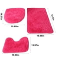 thumbnail image 3 of drppepioner 3 Pack Bathroom Rug Set Super Soft Non Slip Bathtub Carpet and Absorbent Bath Mat Plush Bath Mat, 3 of 8