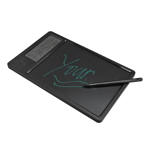 LCD Writing Tablet, Electronic Board Drawing Pad, 10 Inch Rechargeable Erasable Electronic Doodle Board with Digital Clock Calendar for Office Business Home