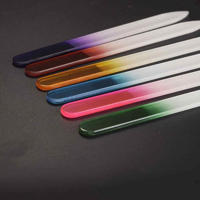6PCS/Set Nail File Frosted Surface Lightweight Wear-resistant Nail File with Sturdy Reusable DIY Handicrafts Glass Nail Art Manicure Tools 14cm