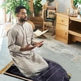 thumbnail image 4 of Mupvlun Portable Prayer Rug - Thick Embossed Flannel Prayer Mat with Sponge Base for Indoor/Outdoor Use (31.5''x47.24'') C1, 4 of 4