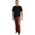 thumbnail image 2 of Harry Potter Adult Mens' Gryffindor House Crest Plaid Pajama Pants (Large), 2 of 3