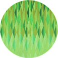 thumbnail image 1 of Ahgly Tapis Rond Lavable en Machine Intérieur Transitionnel Vert Émeraude, 7 Pieds Rond, 1 of 7