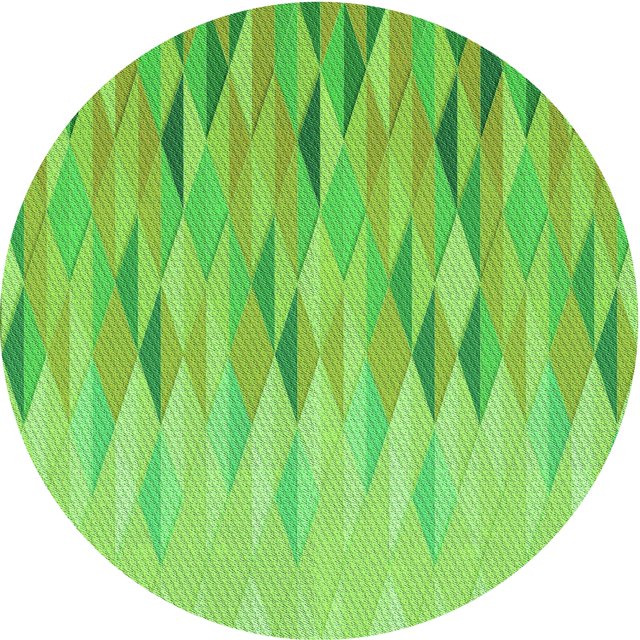 Ahgly Tapis Rond Lavable en Machine Intérieur Transitionnel Vert Émeraude, 7 Pieds Rond