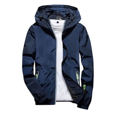 Pisexur Mens Waterproof Rain Jacket Lightweight Hooded Softshell Jacket Waterproof Windproof Lightweight Outerwear Full Zip Hiking Work Travel