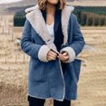 thumbnail image 1 of LOVZFMLL Vestes pour Femmes Hiver Chaudes Veste à Col à Revers en Composite, 1 of 6