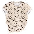 thumbnail image 4 of Pisexur Hauts d'Été pour Femmes, Blouses Habillées Décontractées pour Femmes, Hauts à la Mode pour Femmes, Chandail Décontracté Imprimé à Manches Courtes Col Rond, Grande Taille pour Femmes Multicolore, m, 4 of 6