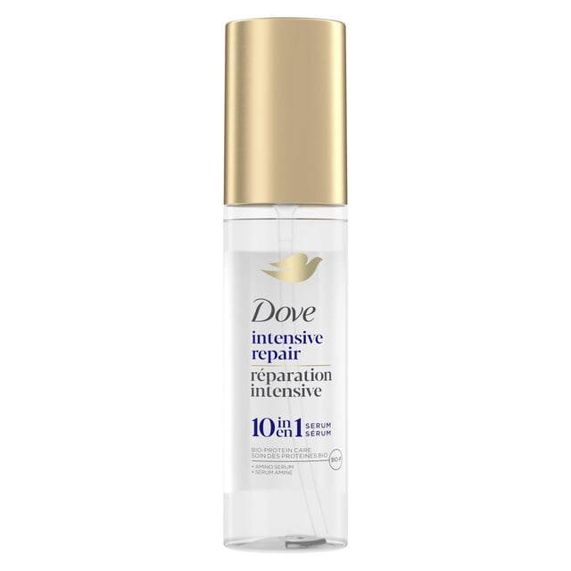 Dove Sérum 10-en-1 Réparation Intensive Soin des Protéines Bio + Sérum Aminé, 97 ml