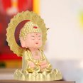 thumbnail image 3 of Shaking Head Maitreya Statue, Unique Multipurpose Light Energy Induction Battery Free Solar Buddha Statue Bright Colors Cartoon  For Office, 3 of 8