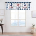 thumbnail image 1 of Independence Day Gnome Kitchen Window Valance Rod Pocket Polyester Curtain for Party and Home Decor, 1 of 6