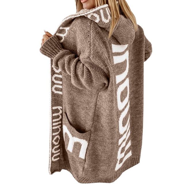Pompotops Veste à Capuche de Mode pour Femme Imprimée à Fermeture Éclair à Manches Longues avec Poche Haut Blouse Manteau Liquidation