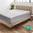 thumbnail image 4 of Bare Home Fitted Sheet - Premium 1800 Collection - Deep Pocket - Ultra-Soft Wrinkle Resistant - California King, Light Gray, 4 of 7