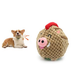 TIMIFIS Vocal Piglet Interactive Pet Toys, Dog Balls, Teeth Grinding Training, Bites Resistance, and Sound Making Dog Toys Education